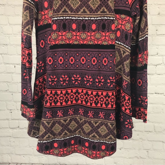 TUNIC - Women's Free People Multicolored Abstract Prism Patterned Tunic. Size S - Picture 8 of 16